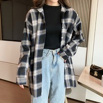 루나걸 여성용 바이던 체크 셔츠