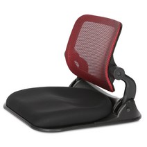 체어포커스 바른자세 등받이 틸팅 접이식 좌식의자 고급형 CHA9, 버건디 투톤와인