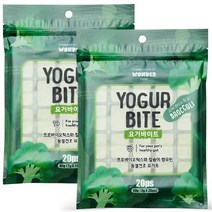 원더푸드 반려동물 요거 바이트 간식, 브로콜리, 2개