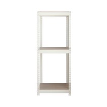 피피랙 무볼트 무소음 조립식 앵글선반 3단 400 x 400 x 1200 mm 6R02WW0404123, 백색