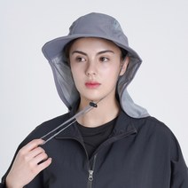 에이빅 UV 자외선차단 등산 낚시 햇빛차단 여름 플랩캡, 그레이