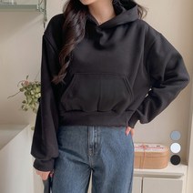 베러스윗 크롭 특기모 후드티