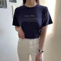 플랜데이 홀림 영문 레터링 반팔 티셔츠