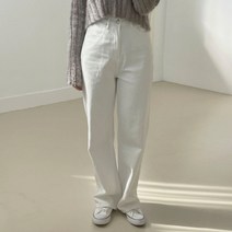 플랜데이 여성용 루즈핏 와이드 코튼 팬츠