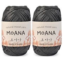 니뜨 모아나 뜨개실 40g x 2p, 112 차콜블랙, 1개