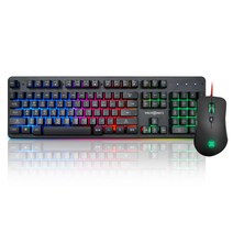 마이크로닉스 게이밍 키보드 + 마우스 세트 GS260, 블랙, GS260K(키보드), GS260M(마우스), 일반형