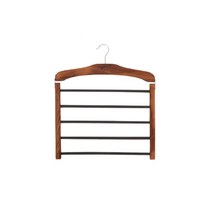 진영컴퍼니 우드 5단 논슬립 바지걸이, 브라운, 1개입