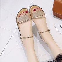 와이제이인터네셔널 여성용 펄 스트랩 슬리퍼 샌들 YJ0005