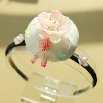 비단길 채련 호박 한복 머리띠