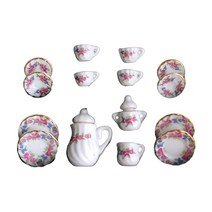 코쿼드 티 찻잔 미니어쳐 세트, 꽃리본