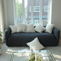 까사재클린 고탄력 와플 생활 방수 소파커버, 딥 그레이