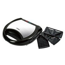 리빙센스 3 in 1 샌드위치 붕어빵 와플메이커, 블랙메탈(LS-WM730BK)