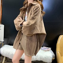 깔끔 단정한 코듀로이 임산부 셔츠