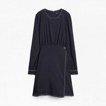 미쏘 라운드넥 랩 미니 원피스