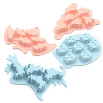 베링 실리콘 다용도 몰드 공룡 + 박쥐 + 유령 + 해골 세트, 혼합색상
