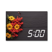 홈마인 LED 시계 캔버스 프린팅 액자 해바라기 A3, 17