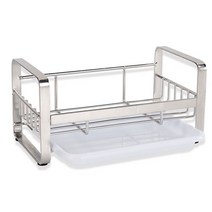 생활살림 키치니굿즈 304 스테인리스 수세미 주방세제 거치대, 화이트, 1개