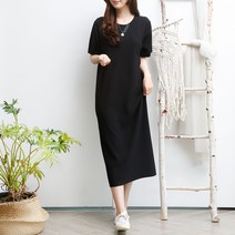 여성 레인 플리츠 롱 원피스