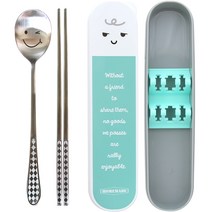 블루테이블 무소음 스텐 수저 케이스 세트, 민트, 스푼 + 젓가락 + 케이스 + 지지대