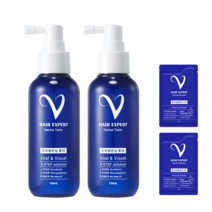 브이헤어엑스퍼트 더마 탈모완화 두피토닉 120ml x 2p + 샴푸 볼륨 플러스 8g x 2p 세트, 1세트