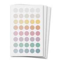 01SEALs 컬러 도트 투명스티커 T-50 40매입, 혼합색상, 20개