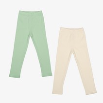 레인보우키즈 아동용 포근 골지 기모 레깅스 2종 세트