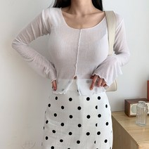 디즈리 여성용 골지 긴팔 티셔츠 T6550K13