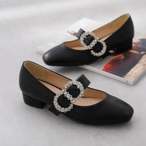 갓슈 크리스탈 메리제인 로우힐 펌프스 3cm