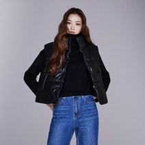 여성용 레더 패딩조끼