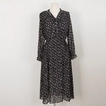 마이시즌 여성용 샤르망 쉬폰 플리츠 원피스