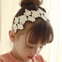 럭키밤비네 여아용 플라워레이스 헤어밴드