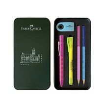 파버카스텔 필기구 그립 샤프 기프트 세트, 핑크(샤프), 랜덤발송(텍스트라이너 38, 연필, 지우개), 1세트