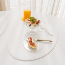 라잇뮤즈 아크릴 페블 조약돌 테이블 매트, 화이트