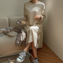 데일리 쿨링 비스코스 트임 롱 원피스