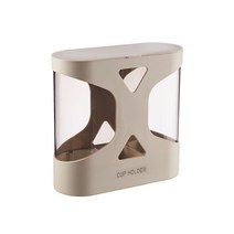 가정용 벽걸이 빨대 컵 디스펜서 D_RD_38, 베이지, 1개