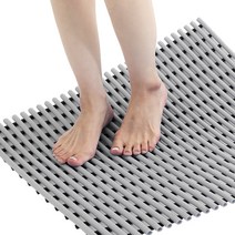 컴포리빙 욕실 미끄럼방지매트 점보 90 x 100 cm, 그레이, 1개