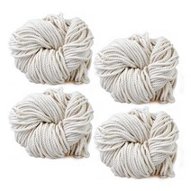 미소털실 뉴트럴 마크라메 실 60합 3mm x 4p, 무지, 90m, 4개