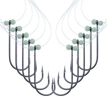 광어 다운샷채비 스트레이트 낚싯바늘, 10개