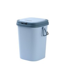 심플심플 뚜껑 쓰레기통 대, 블루, 1개