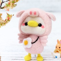 아트조이 DIY 양모펠트 키트, 1세트, 돼지 오리