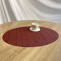 빈테리어 PVC 컬러 원형 테이블매트 2p, TYPE 03, 45 x 32 cm
