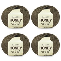 니뜨 허니 울 뜨개실 30g x 4p, 48카키