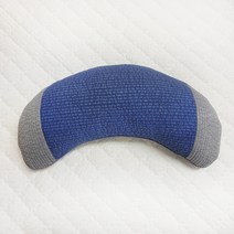 사랑예감 논슬립 반달 바이오칩 베개, 파랑색