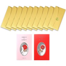 사랑감사 카네이션 브로치 2p + 럭셔리 펄 용돈봉투 10p 세트, 랜덤발송(브로치), 골드(용돈봉투), 1세트
