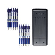동아 유노크 볼펜 0.5mm 12p + 매표 펜접시 C형, 블루, 1세트