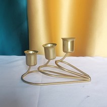 로이어 유니크 디자인 인테리어 3단 촛대, 골드