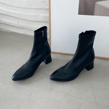 파이 여성용 미들굽 뾰족앵클부츠 5cm LG_0025