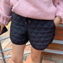 슈가펀 여성용 므슈터 누빔 패딩 반바지