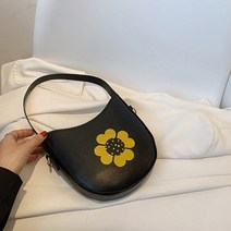 노란꽃 귀여운 바게트 미니백