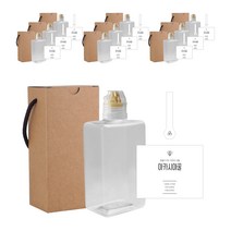 통통납작 꿀병 페트 500ml + 원터치 브릿지 옐로우캡 + 심플 아카시아꿀L 병스티커 + 봉인스티커 + 박스, 10세트